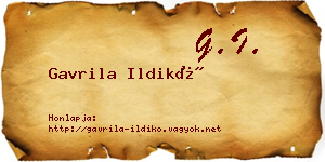 Gavrila Ildikó névjegykártya